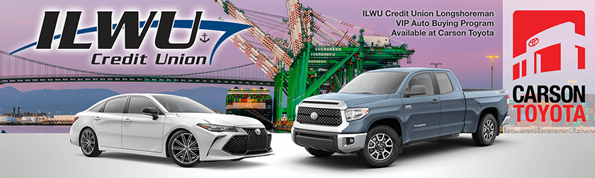 ILWU Credit Union Auto Buying Program available at Carson Toyota