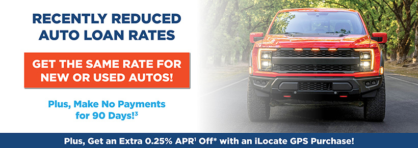 Recently reduced auto loan rates!