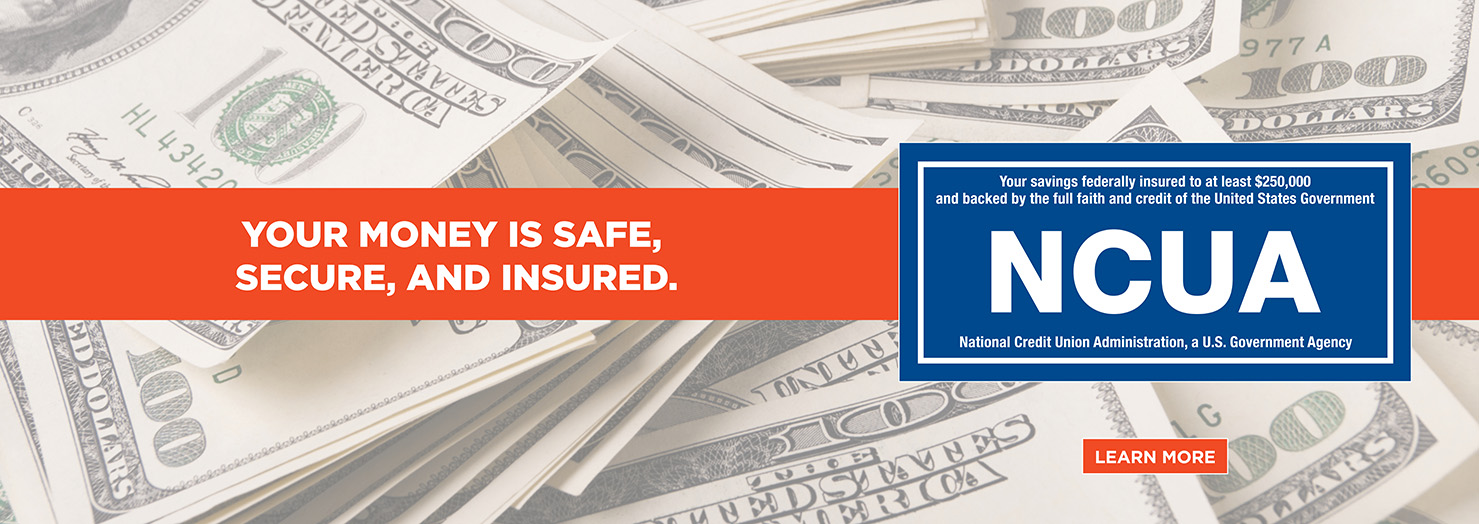 Your Money is Safe, Secure, and Insured.