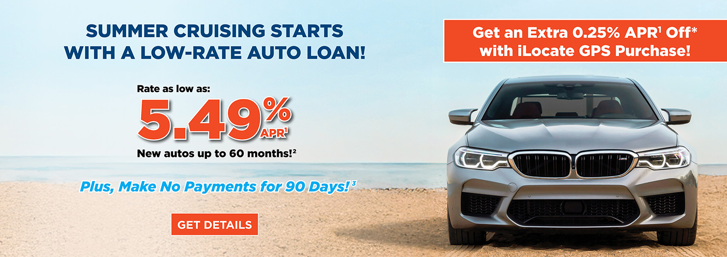 Cruise into summer with a low-rate Auto Loan!