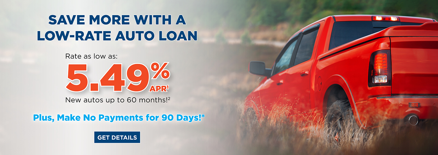Save More with a low-rate auto loan!
