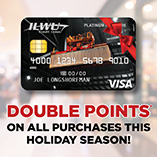 Earn Double Points on All Purchases this Holiday Season!*